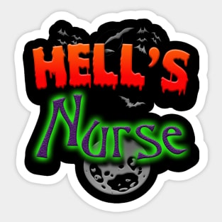 Hells Nurse Halloween Staff Party Gift Sticker